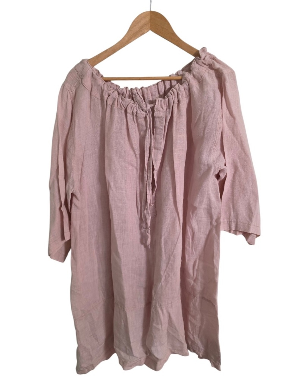 Magnolia Pearl Linen Tunic Blouse Pink One Size *EXTREMELY RARE*